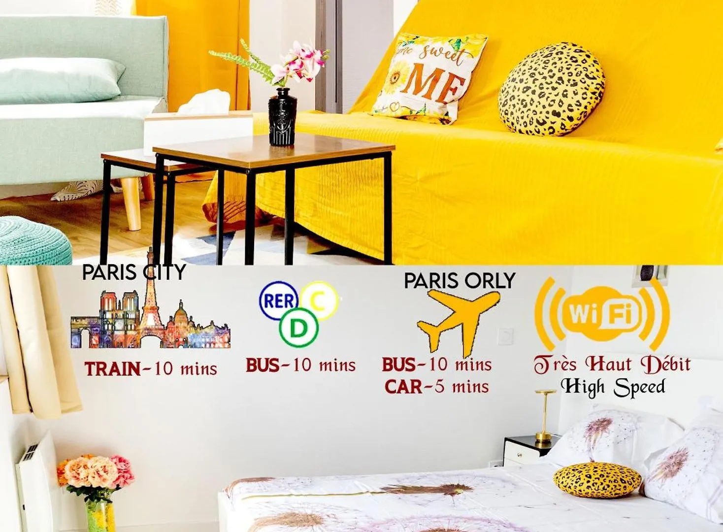 Sky Haven, 5Mins Orly Airport Apartment Athis-Mons